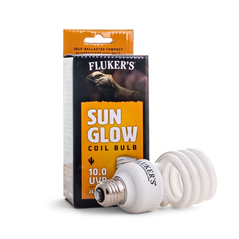 Fluker's Flukerâ€™s Sun Glow 10.0 UVB Fluorescent Coil Bulb for Desert Reptiles, Reptile Heat Light Stimulates Natural Synthesis of Vitamin D in Captive Reptiles, 26 Watt - Image 1